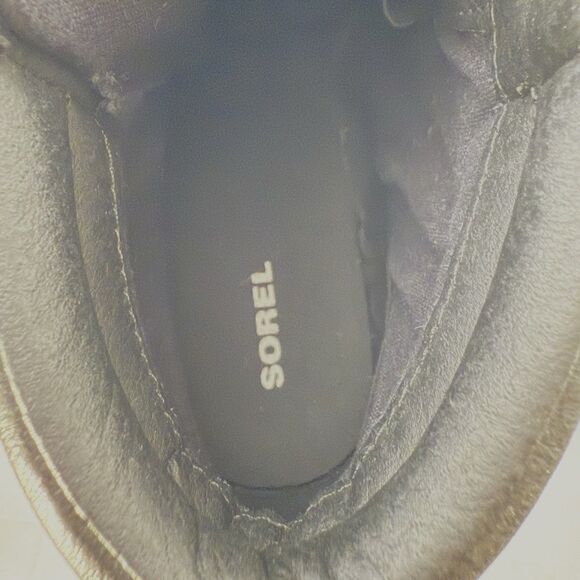 Women's Size 8 SOREL Harlow Lace Up Black Leather Waterproof Winter Boots EUC - Picture 8 of 8